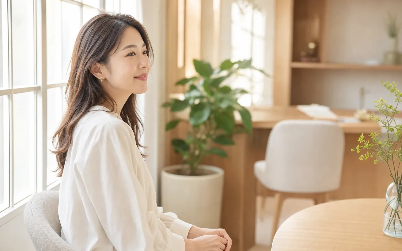 相談を終えて前向きになった女性