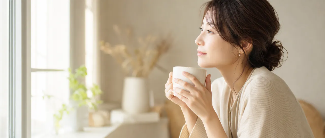 穏やかな毎日を過ごす女性